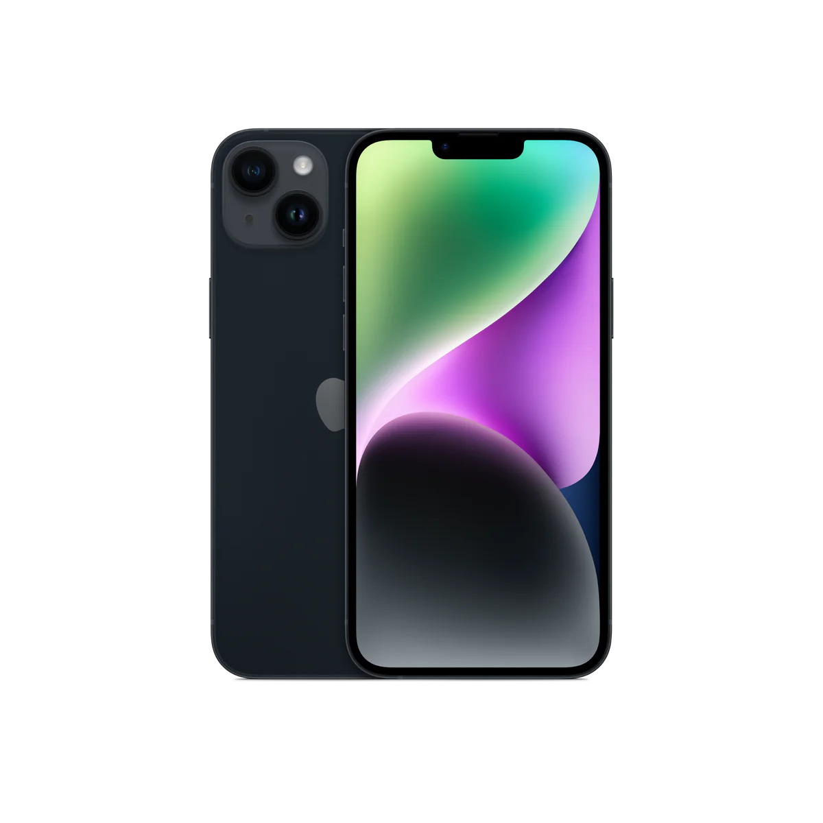 iphone 14 plus midnight pure back iphone 14 plus midnight pure front 2 up screen usen